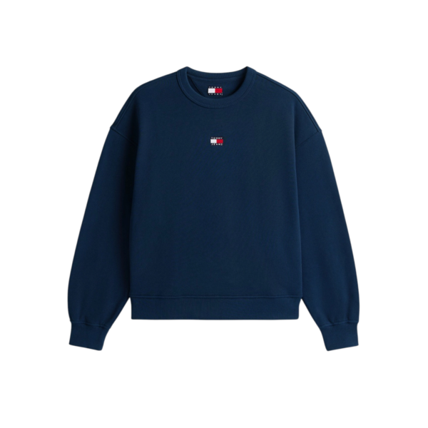 Tommy Hilfiger - Γυναικείο Φούτερ Badge crew ext Regular Fit DW0DW23297-C1G Μπλε Σκούρο DW0DW23297-C1G