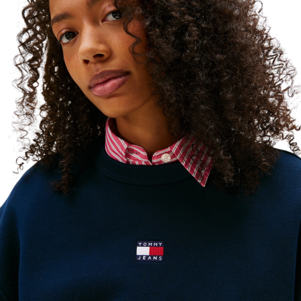 Tommy Hilfiger - Γυναικείο Φούτερ Badge crew ext Regular Fit DW0DW23297-C1G Μπλε Σκούρο DW0DW23297-C1G