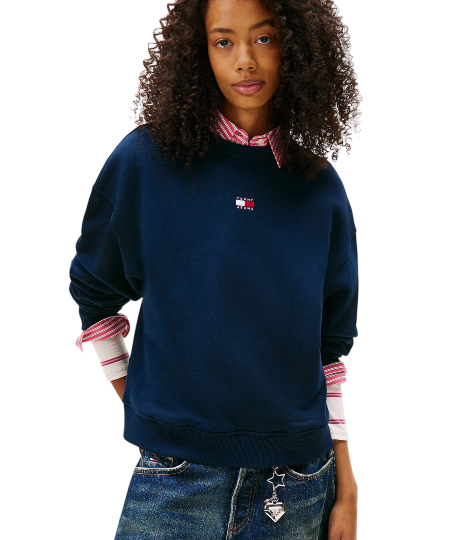 Tommy Hilfiger - Γυναικείο Φούτερ Badge crew ext Regular Fit DW0DW23297-C1G Μπλε Σκούρο (5) Tommy Hilfiger - Γυναικείο Φούτερ Badge crew ext Regular Fit DW0DW23297-C1G Μπλε Σκούρο DW0DW23297-C1G