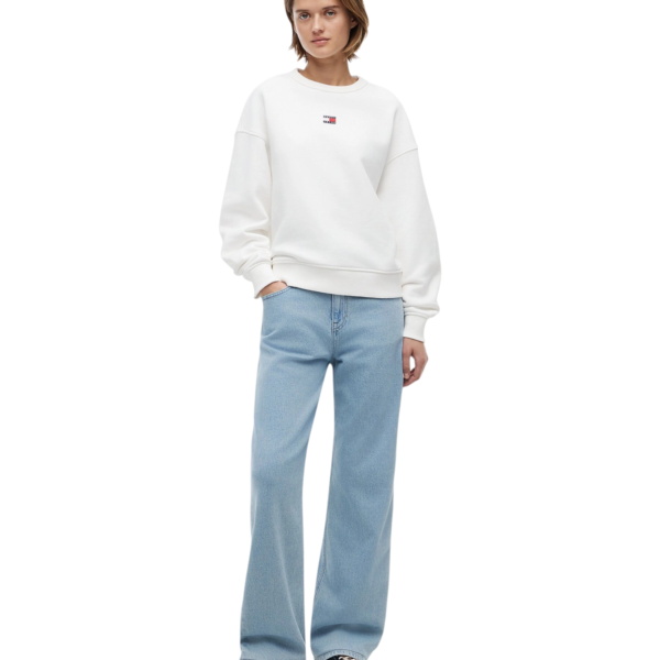 Tommy Hilfiger - Γυναικείο Φούτερ Badge crew ext Regular Fit DW0DW23297-YBL Εκρού DW0DW23297-YBL