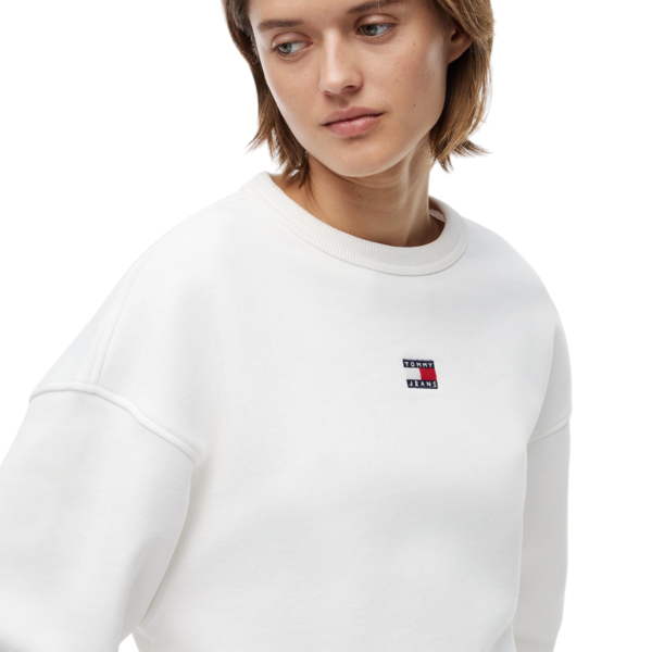 Tommy Hilfiger - Γυναικείο Φούτερ Badge crew ext Regular Fit DW0DW23297-YBL Εκρού DW0DW23297-YBL