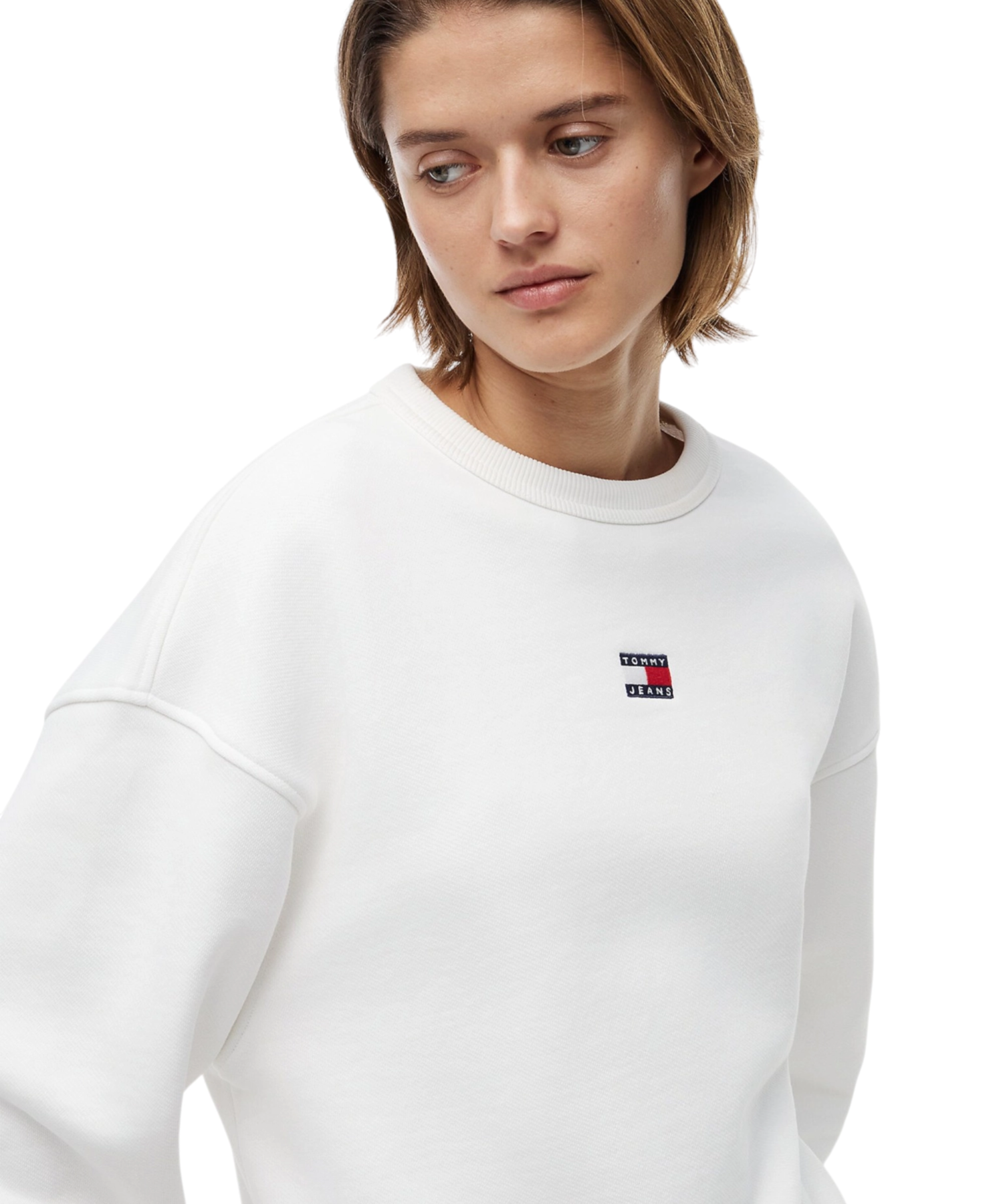 Tommy Hilfiger – Γυναικείο Φούτερ Badge crew ext Regular Fit DW0DW23297-YBL Εκρού (4) Tommy Hilfiger - Γυναικείο Φούτερ Badge crew ext Regular Fit DW0DW23297-YBL Εκρού DW0DW23297-YBL