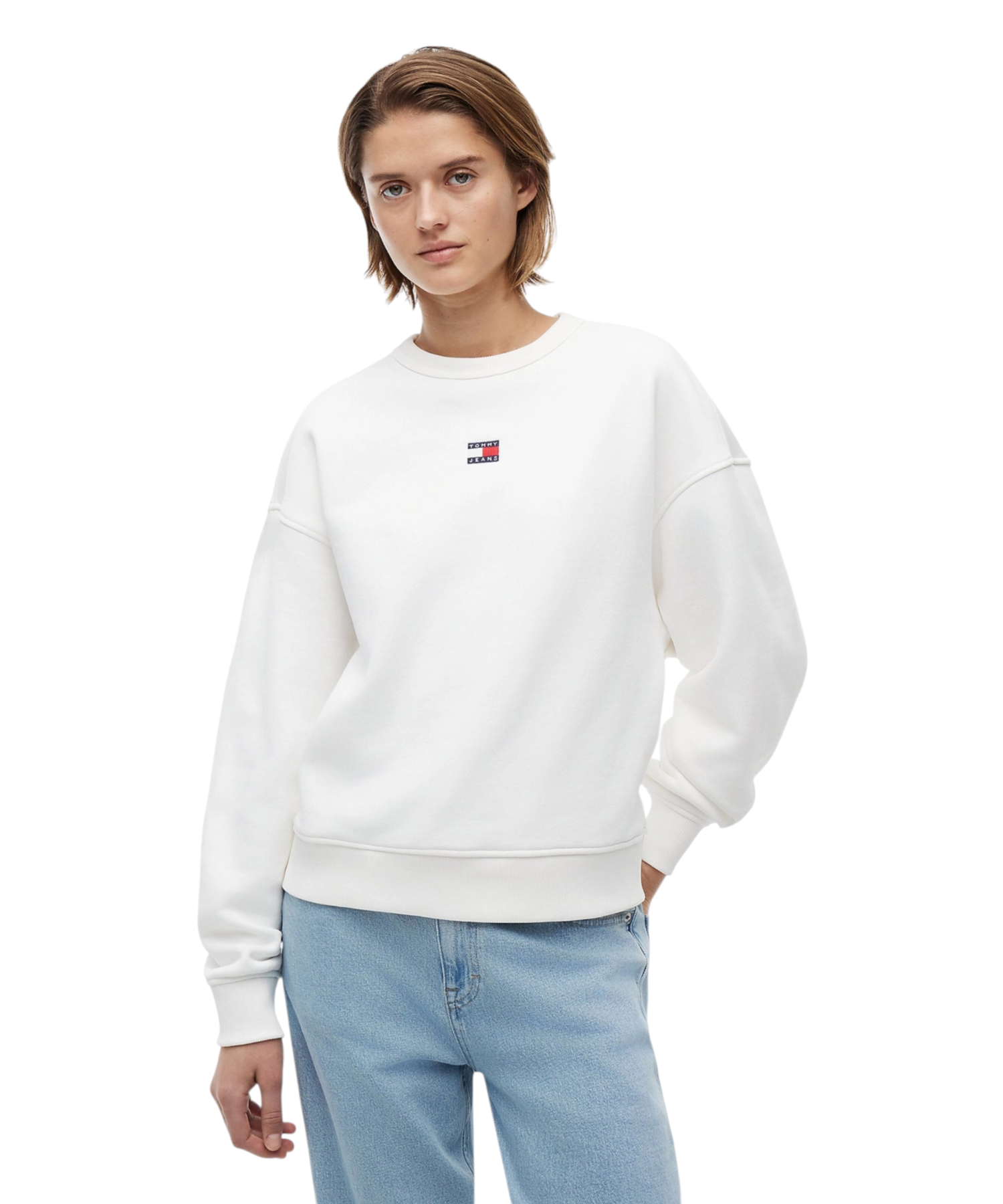 Tommy Hilfiger - Γυναικείο Φούτερ Badge crew ext Regular Fit DW0DW23297-YBL Εκρού (6) Tommy Hilfiger - Γυναικείο Φούτερ Badge crew ext Regular Fit DW0DW23297-YBL Εκρού DW0DW23297-YBL