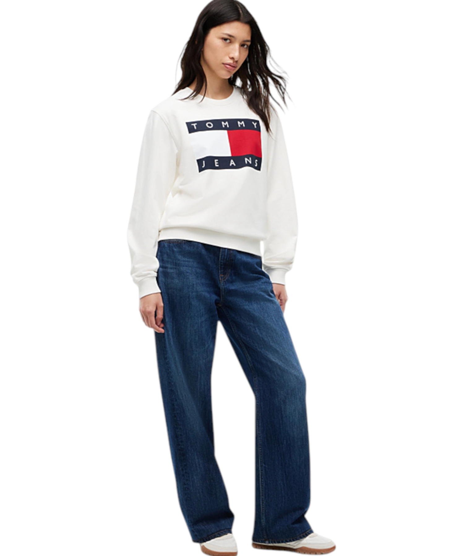Tommy Hilfiger – Γυναικείο Φούτερ Flag Badge Crew Neck DW0DW23906-YBL Λευκό (1) Tommy Hilfiger - Γυναικείο Φούτερ Flag Badge Crew Neck DW0DW23906-YBL Λευκό DW0DW23906-YBL