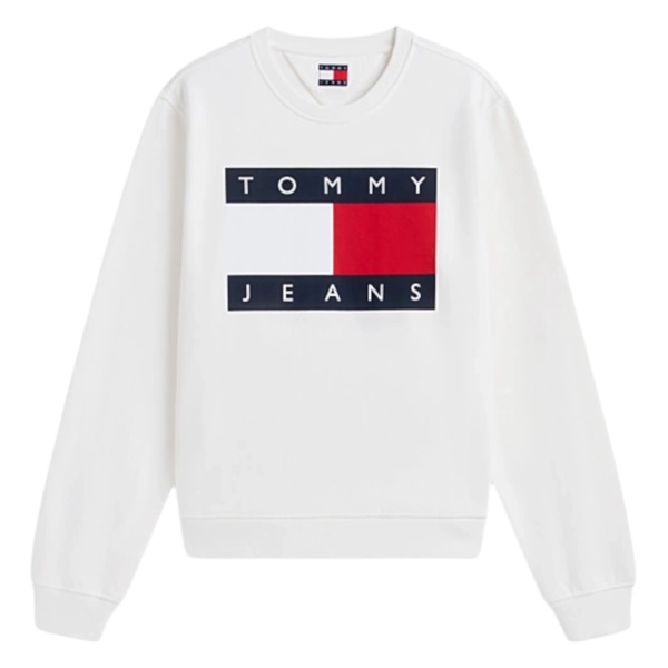 Tommy Hilfiger - Γυναικείο Φούτερ Flag Badge Crew Neck DW0DW23906-YBL Λευκό