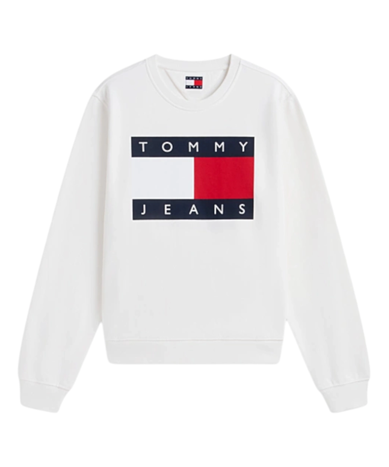 Tommy Hilfiger - Γυναικείο Φούτερ Flag Badge Crew Neck DW0DW23906-YBL Λευκό