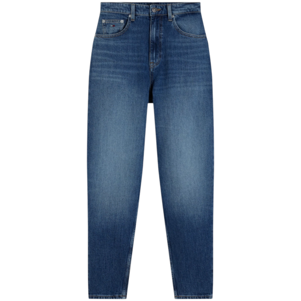 Tommy Hilfiger - Γυναικείο Ψηλόμεσο Παντελόνι Τζιν High Rise Tapered Mom Fit DW0DW23513-1BK Μπλε DW0DW23513-1BK