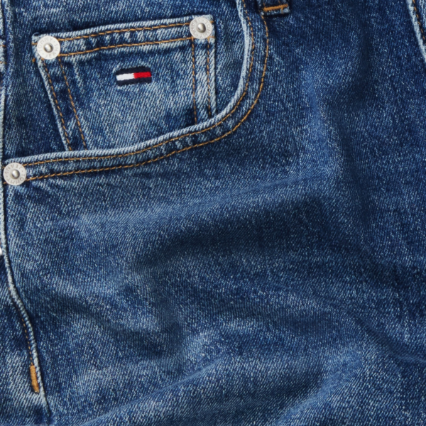 Tommy Hilfiger - Γυναικείο Ψηλόμεσο Παντελόνι Τζιν High Rise Tapered Mom Fit DW0DW23513-1BK Μπλε DW0DW23513-1BK