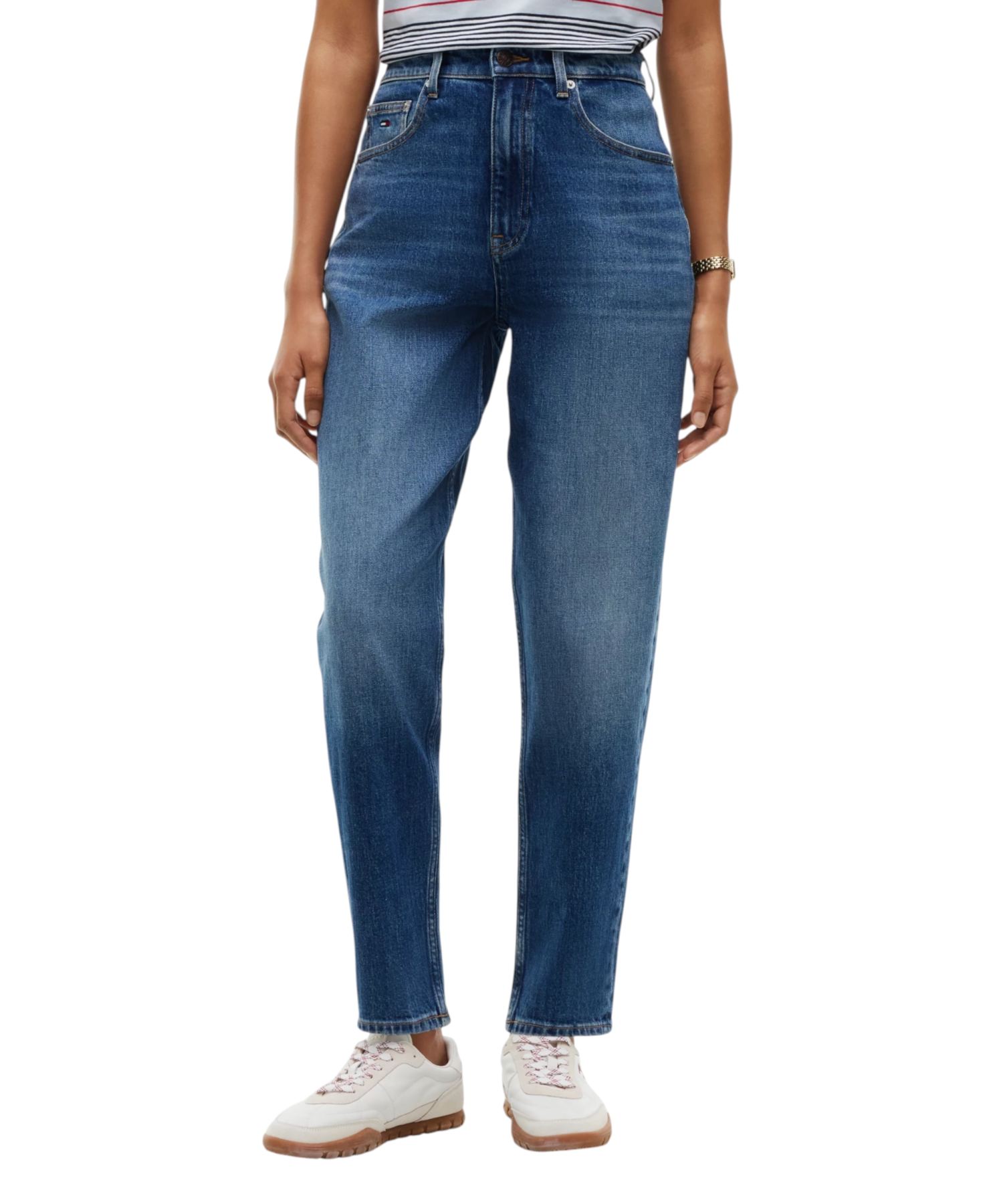 Tommy Hilfiger - Γυναικείο Ψηλόμεσο Παντελόνι Τζιν High Rise Tapered Mom Fit DW0DW23513-1BK Μπλε (9) Tommy Hilfiger - Γυναικείο Ψηλόμεσο Παντελόνι Τζιν High Rise Tapered Mom Fit DW0DW23513-1BK Μπλε DW0DW23513-1BK