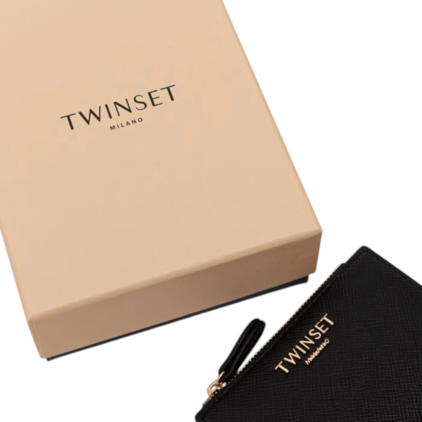 Twinset - Γυναικείο Πορτοφόλι Saffiano Leather 262TH7052-13808 Μαύρο 262TH7052-13808