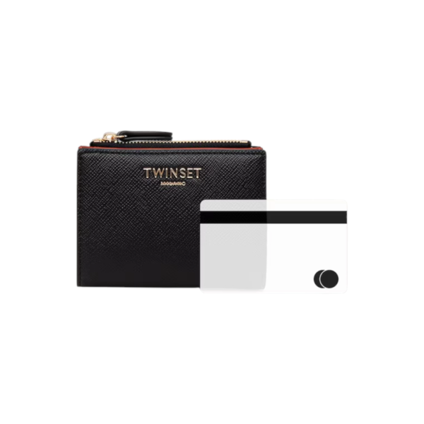 Twinset - Γυναικείο Πορτοφόλι Saffiano Leather 262TH7052-13808 Μαύρο 262TH7052-13808