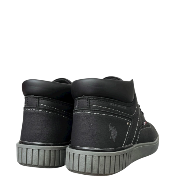 U.S. Polo Assn. - Ανδρικά Μποτάκια Eco-Leather PYRO001MGUT1-BLK Μαύρο PYRO001MGUT1-BLK
