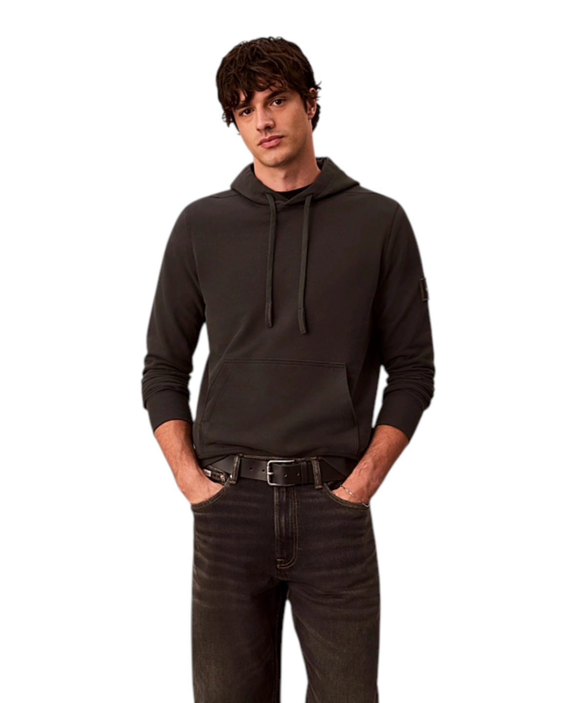 Calvin Klein - Ανδρικό Μακρυμάνικο Φούτερ 350terry Badge Hoodie LV04RJ201G-8MN Μαύρο
