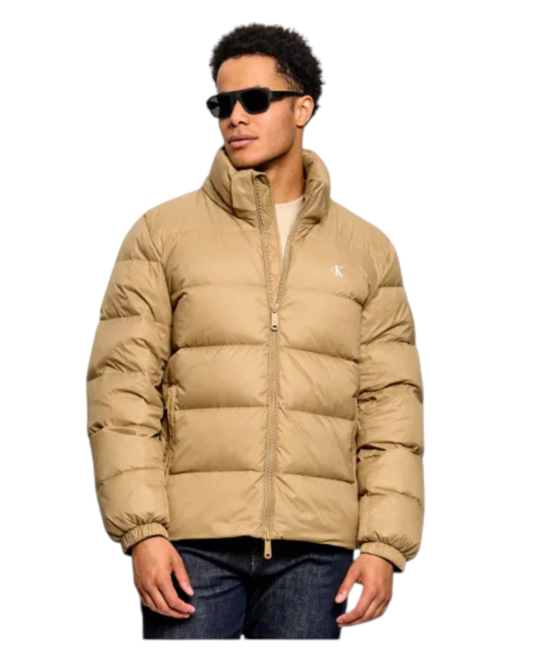 Calvin Klein - Ανδρικό Μπουφάν Ls Nylon Zip Off Hood Down Puf LV04RG515G-10J Μπεζ