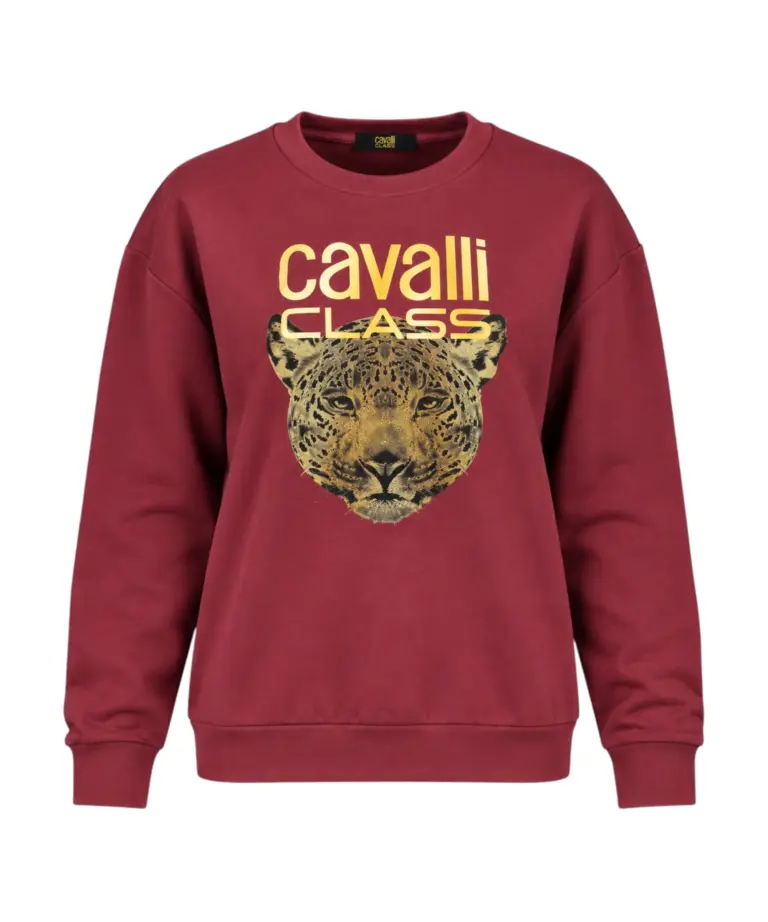 Cavalli Class - Γυναικεία Φούτερ Μπλούζα QXT67ZCF062-03500 Μπορντό