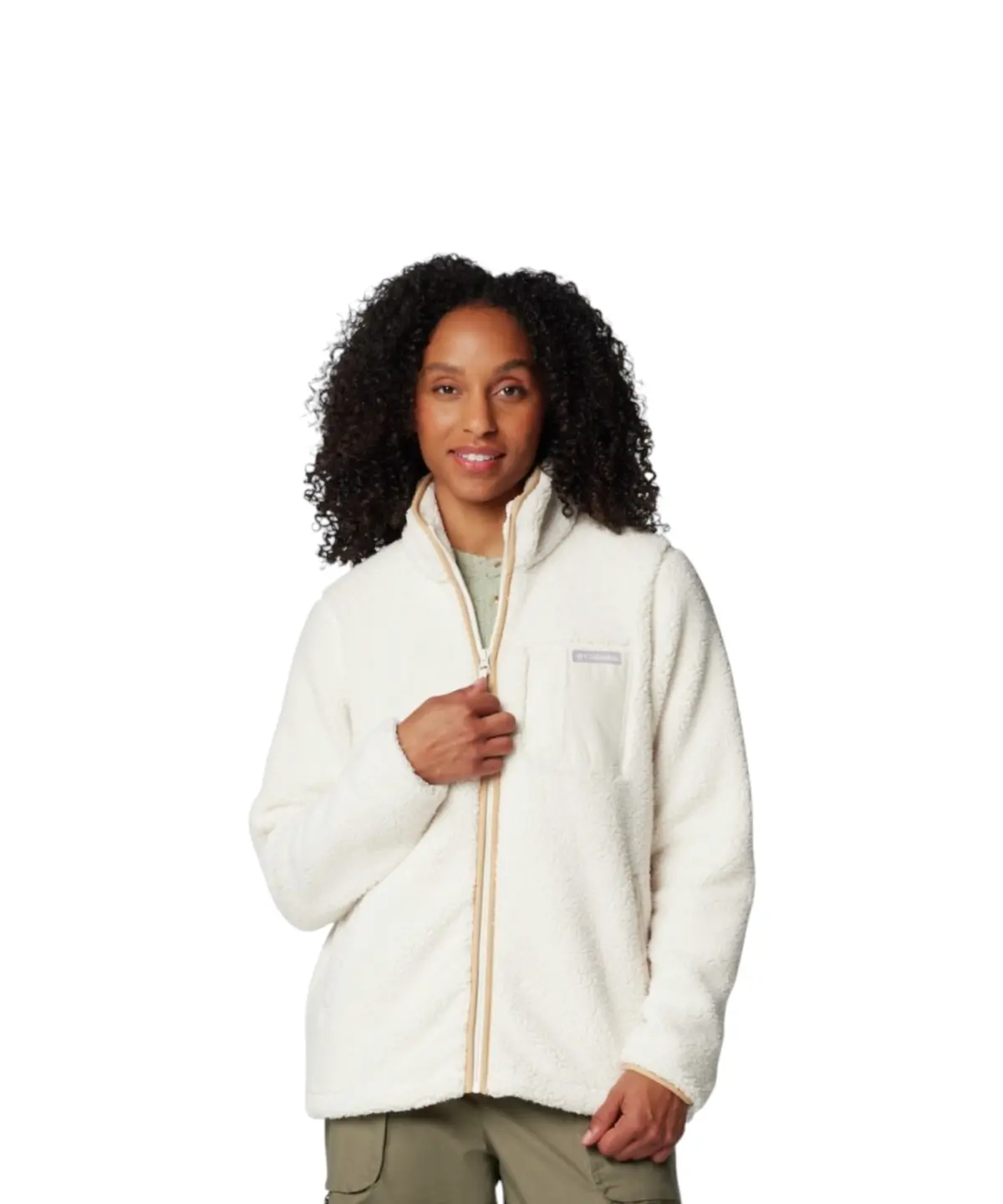 Columbia - Γυναικεία Ζακέτα Columbia West Bend II Sherpa 2099271-191 Λευκό
