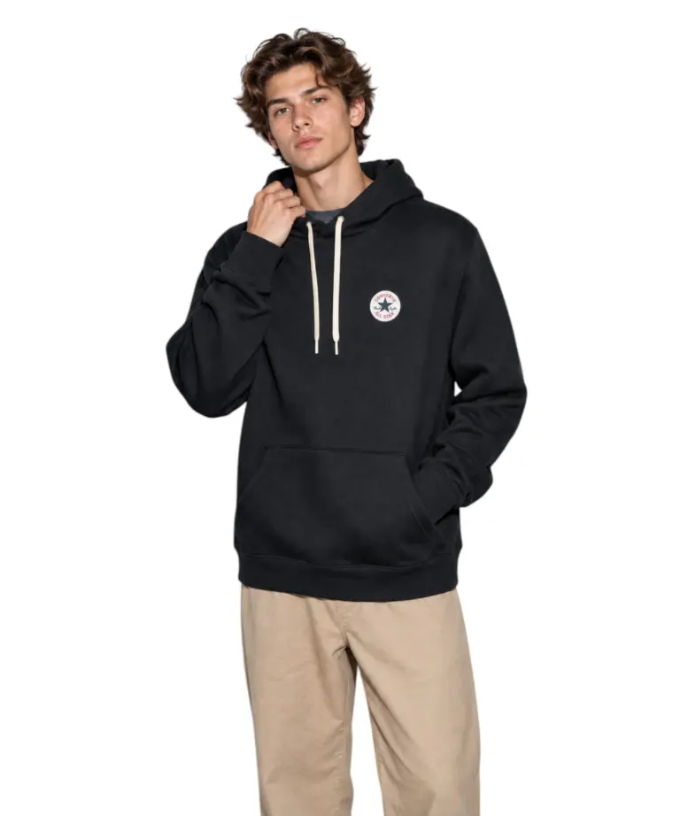 Converse - Ανδρική Μακρυμάνικη Φούτερ Chuck Taylor Patch CVM6H092-001 Μαύρο