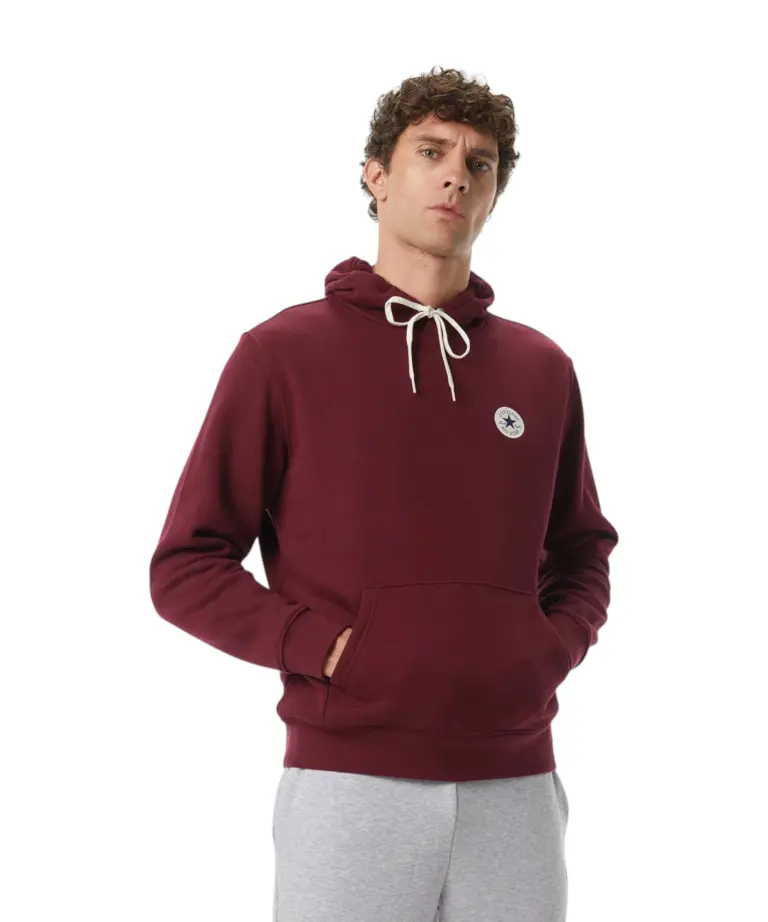 Converse - Ανδρική Μακρυμάνικη Φούτερ Chuck Taylor Patch CVM6H092-601 Μπορντό