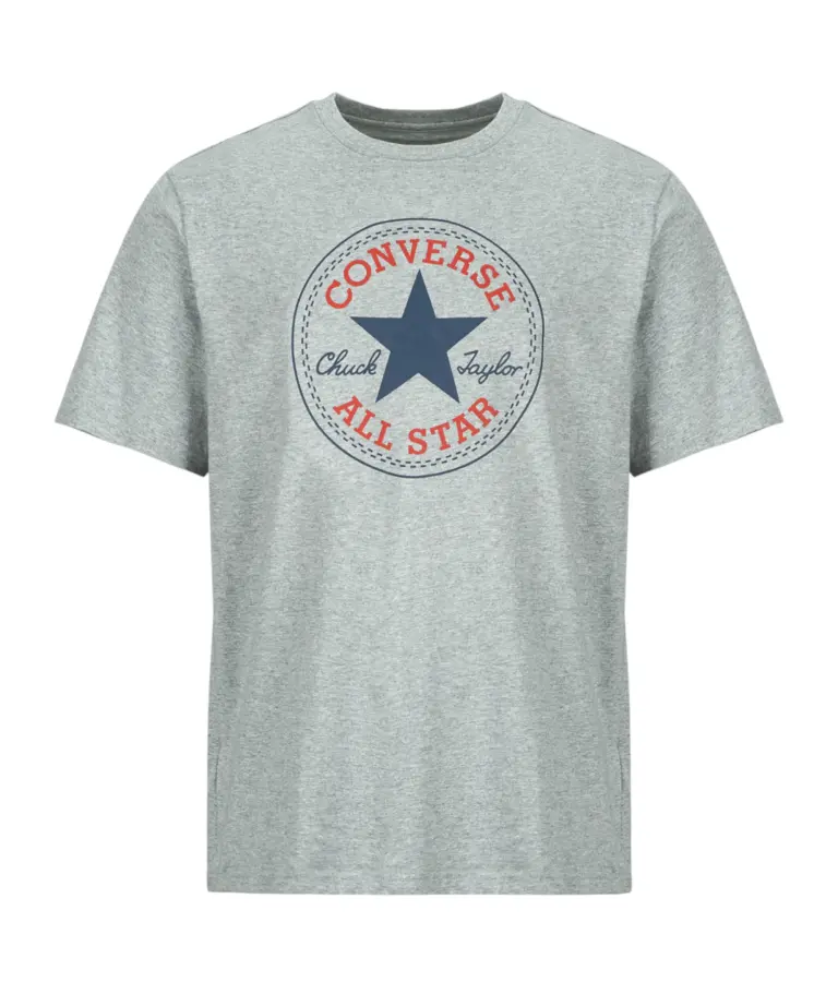 Converse - Ανδρικό T‑shirt Chuck Taylor All Star Patch Relaxed Fit CVM5T459-027 Γκρι