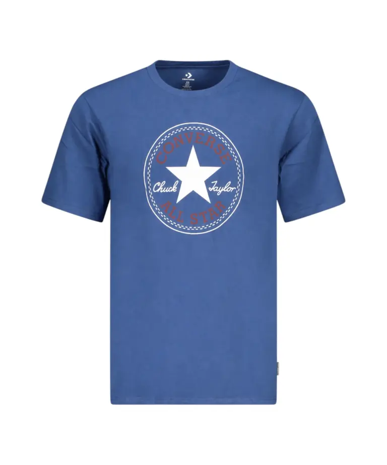 Converse - Ανδρικό T‑shirt Chuck Taylor All Star Patch Relaxed Fit CVM5T459-415 Μπλε