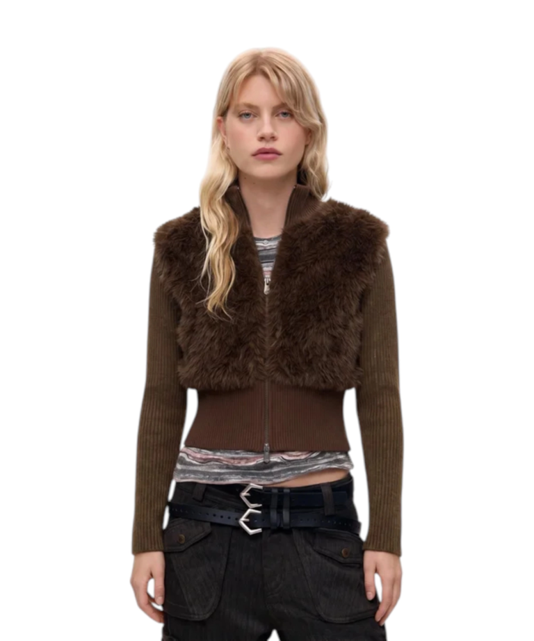 Desigual - Γυναικεία Ζακέτα Zers Veget 26WWJF27-6000 Καφέ