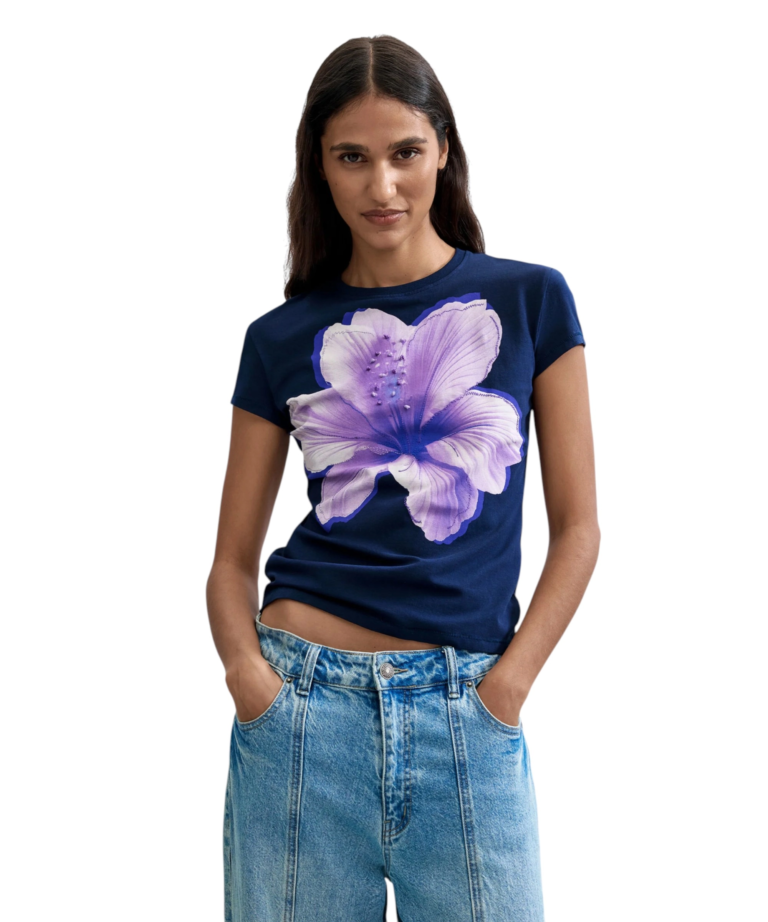 Desigual - Γυναικεία Μπλούζα T-Shirt Yokohama 26WWTK51-5000 Μπλε