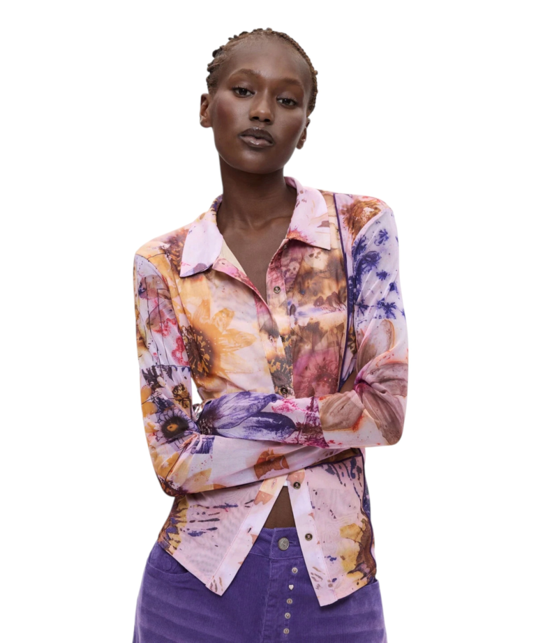 Desigual - Γυναικεία Μπλούζα/Πουκαμίσα Nahua 26WWTK24-3049 Ροζ Φλοράλ