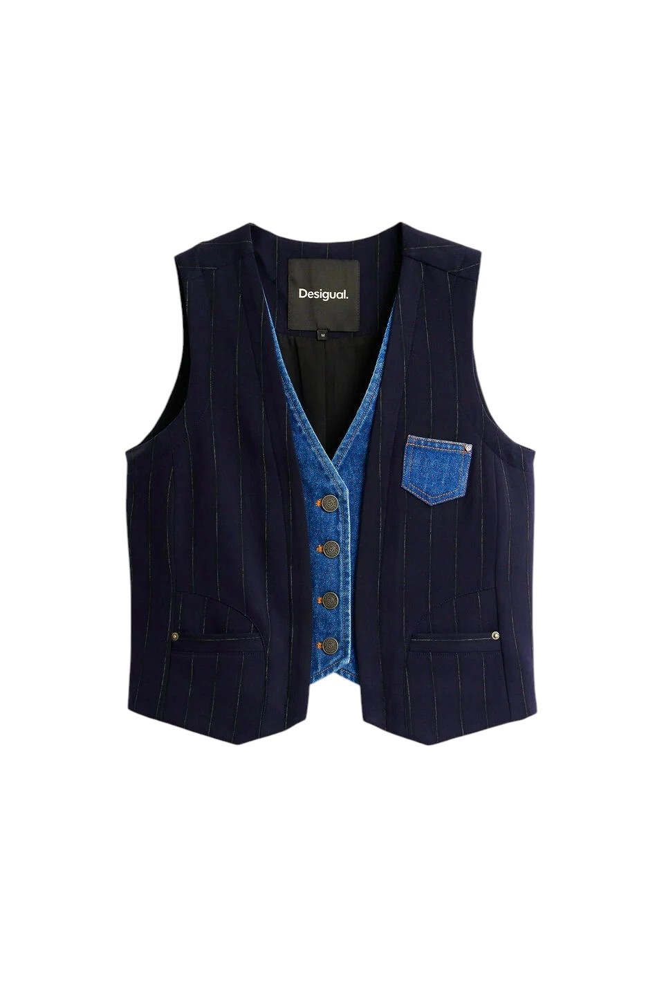 Desigual - Γυναικείο Γιλέκο Diplo Doble 26WWEW15-5032 Σκούρο Μπλε (1) Desigual - Γυναικείο Γιλέκο Diplo Doble 26WWEW15-5032 Σκούρο Μπλε 26WWEW15-5032