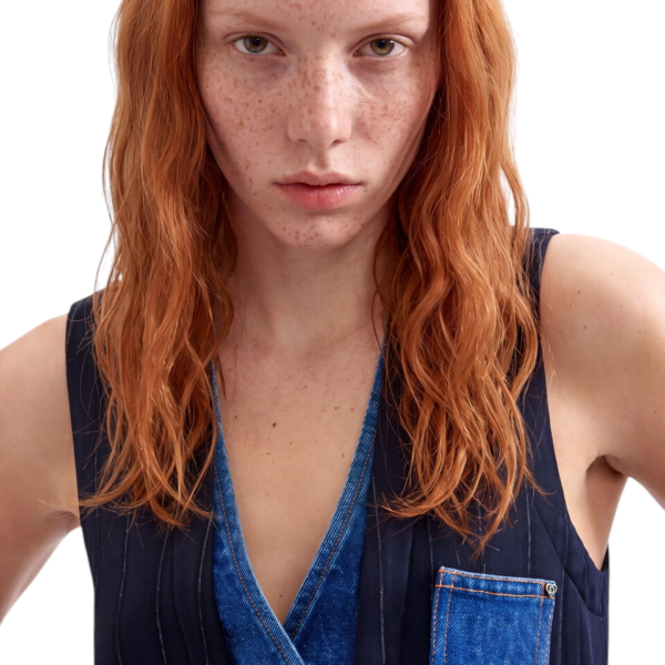 Desigual - Γυναικείο Γιλέκο Diplo Doble 26WWEW15-5032 Σκούρο Μπλε 26WWEW15-5032