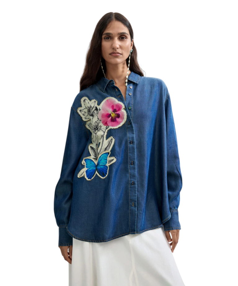 Desigual - Γυναικείο Μακρύ Πουκάμισο Po 26WWCW15-3049 Μπλε