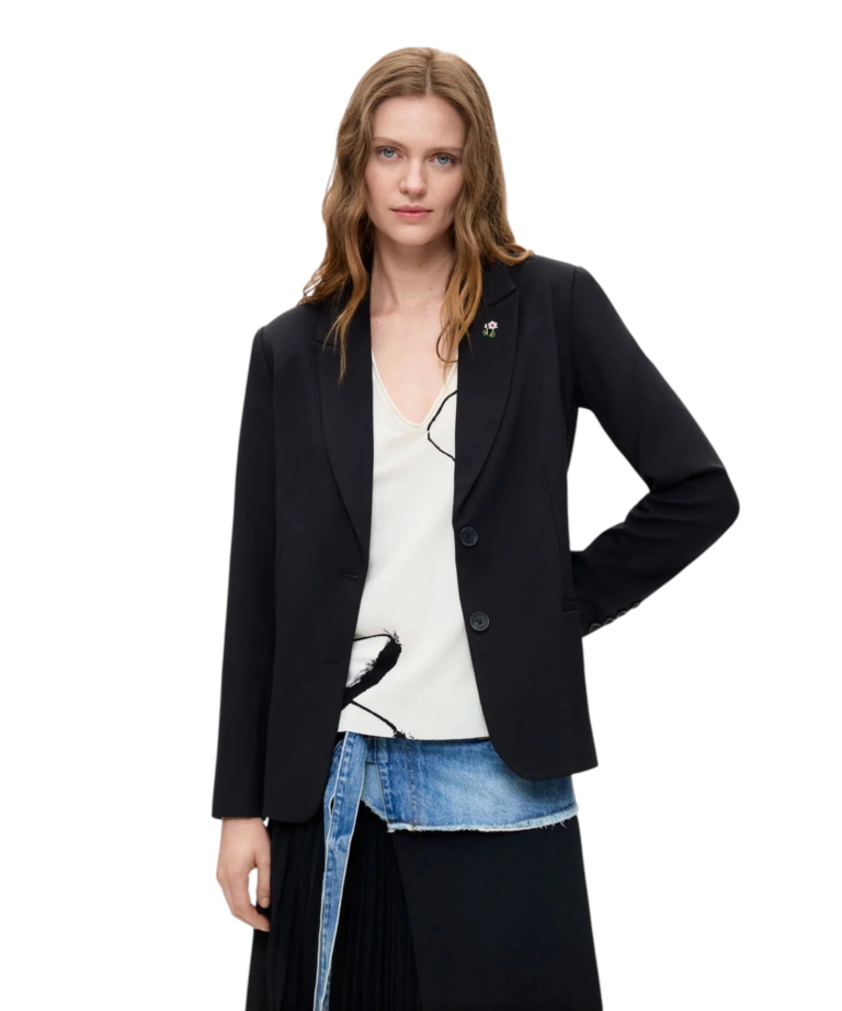 Desigual - Γυναικείο Μακρύ Σακάκι Μπλέιζερ Ame Nino 26WWEW46-2000 Μαύρο