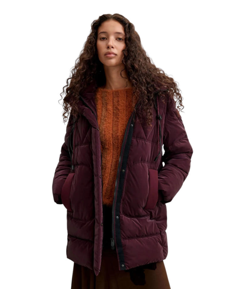 Desigual - Γυναικείο Μακρύ Φουσκωτό Μπουφάν Priscilla 26WWEW54-3032 Βουργουνδί