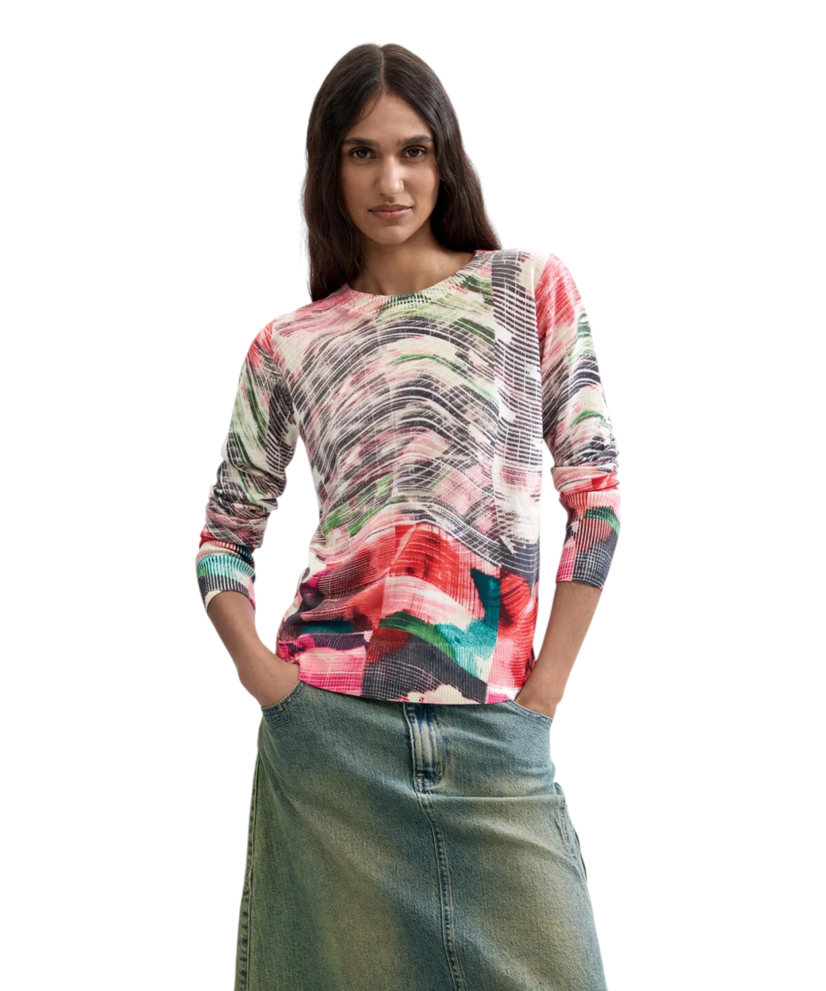 Desigual - Γυναικείο Πλεκτό Πουλóβερ Glitch 26WWJF32-3049 Πολύχρωμο