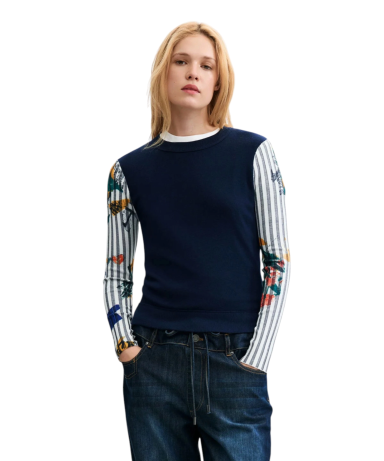 Desigual - Γυναικείο Πουλόβερ Navy Jersey 26WWJF28-5032 Μπλε