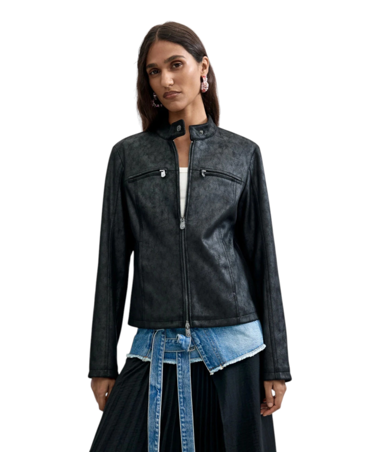 Desigual - Γυναικείο Τζάκετ Bikercy 26WWEW09-2000 Μαύρο