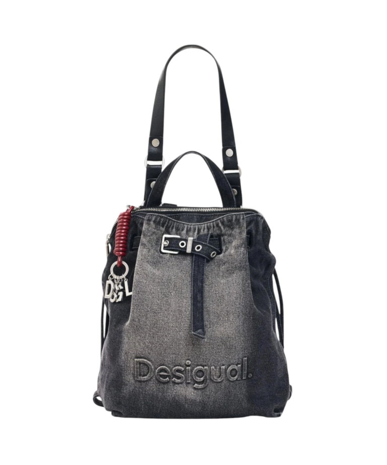 Desigual - Γυναικείο Τζιν Σακίδιο Πλάτης Half Logo Denim Luena 26WAKD04-2070 Ανθρακί