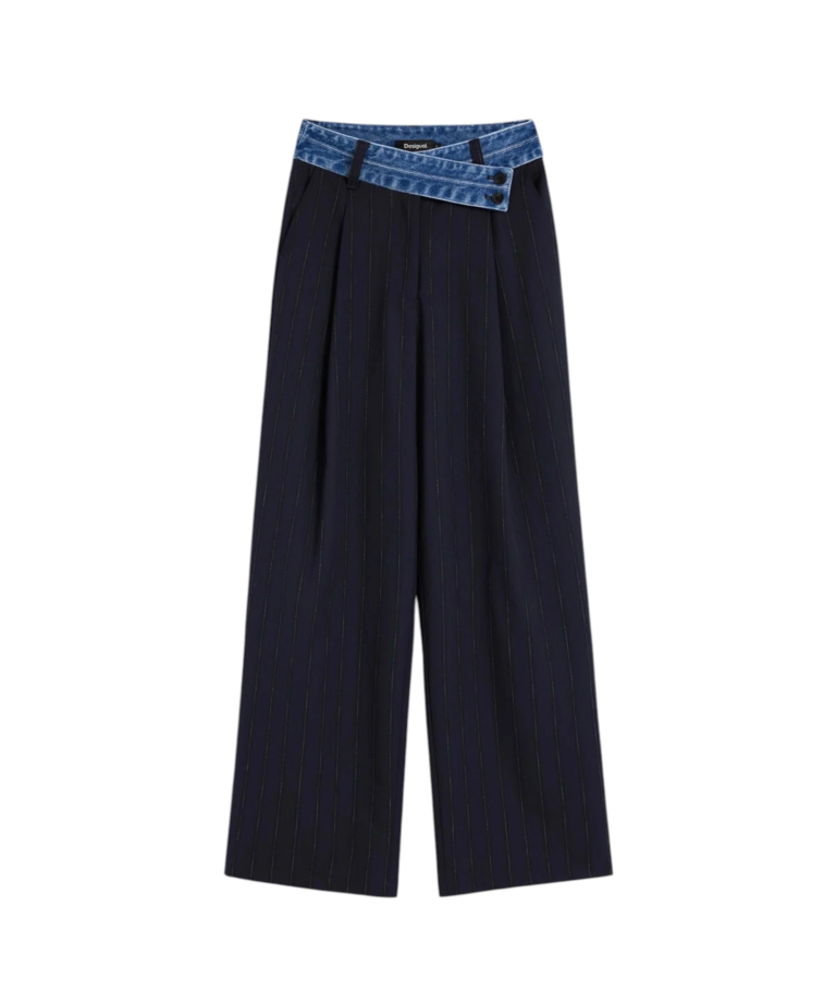 Desigual - Γυναικείο Υφασμάτινο Παντελόνι Laila 26WWPW05-5000 Μπλε Σκούρο