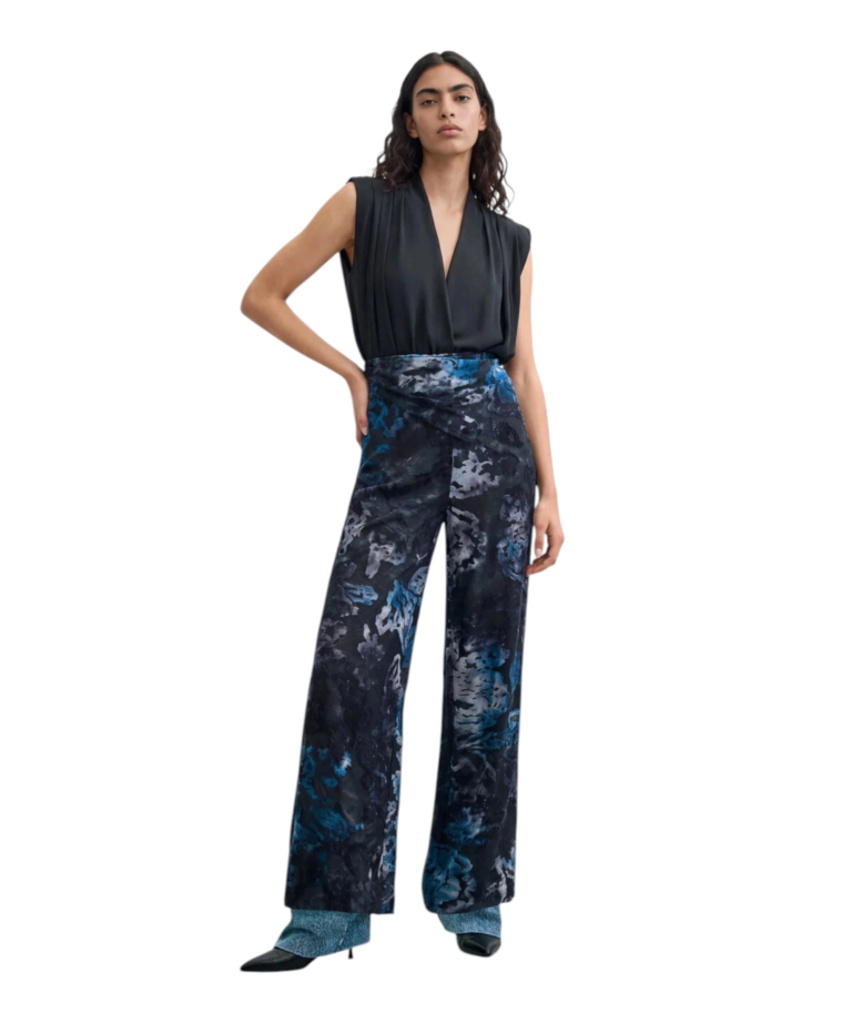 Desigual - Γυναικεία Φόρμα Φλοκ Με Παντελόνι 26WWPK06-5032 Φλοράλ/Μπλε