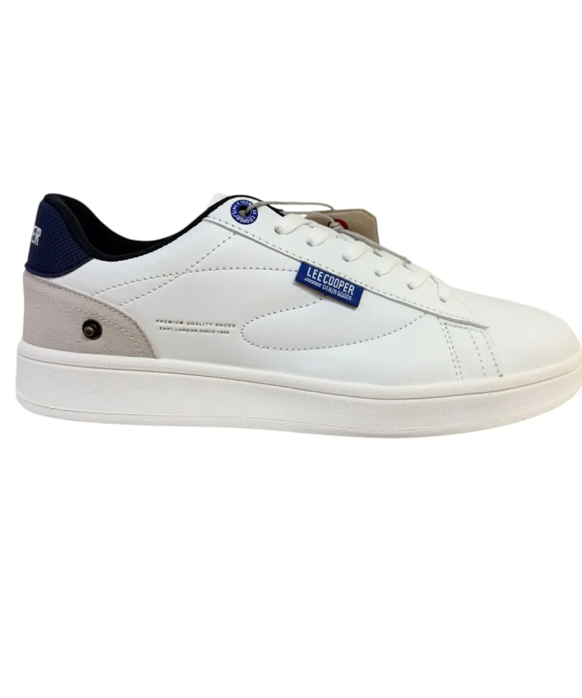 Lee Cooper - Ανδρικά Sneakers Lorenz LCM628505-WHINAV Λευκό/Μπλε