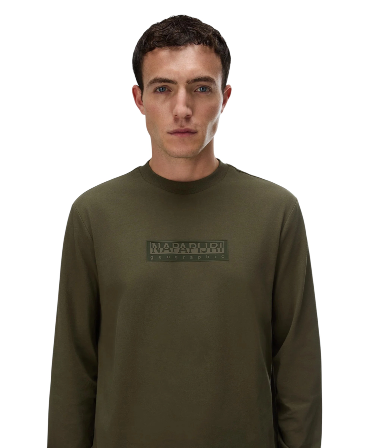 Napapijri - Ανδρικό T-Shirt S-Box Logo NP0A8BC5-G1F Λαδί