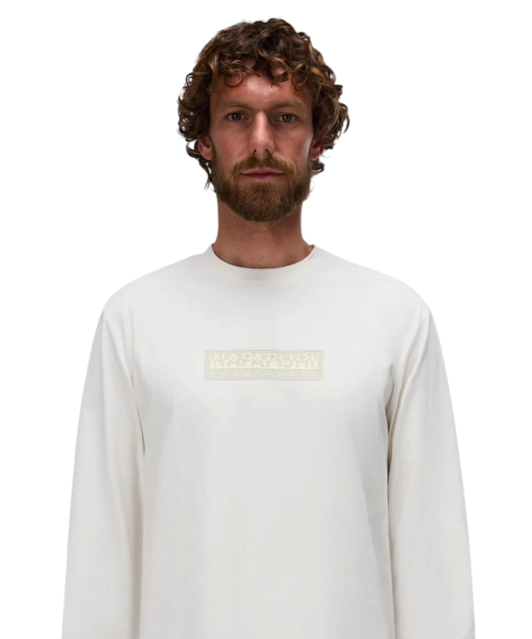 Napapijri - Ανδρικό T-Shirt S-Box Logo NP0A8BC5-N1A Λευκό