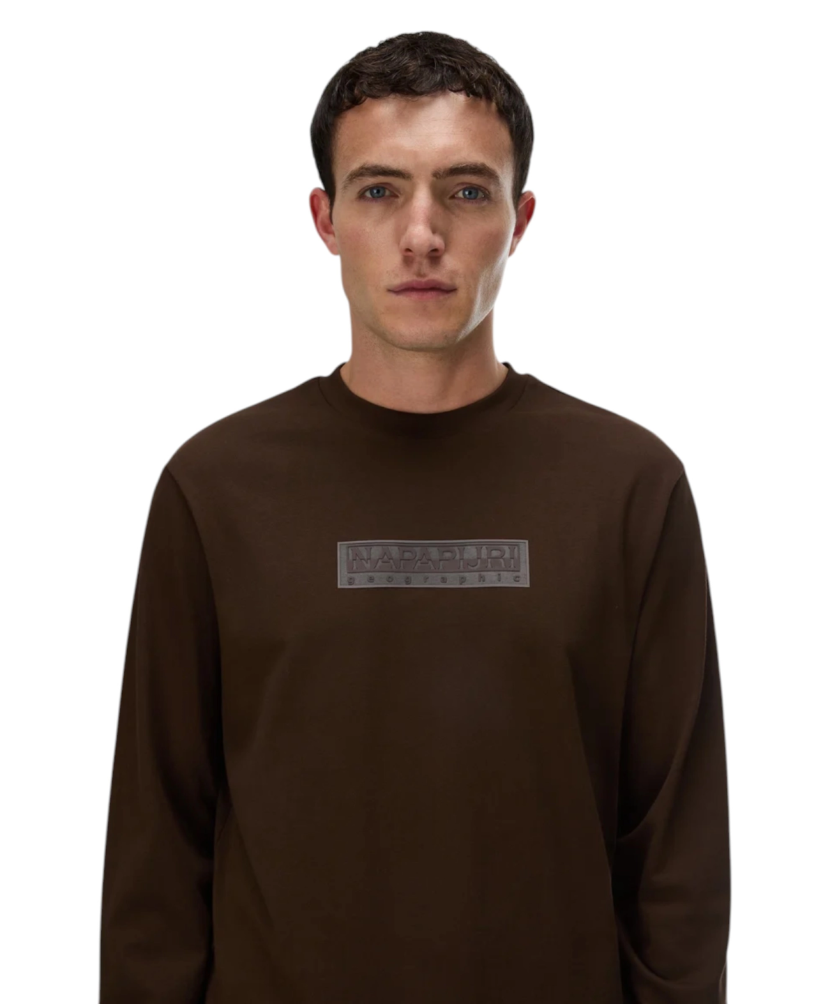 Napapijri - Ανδρικό T-Shirt S-Box Logo NP0A8BC5-WT3 Καφέ