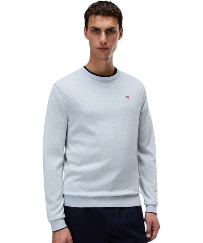 Napapijri - Ανδρικό Πουλόβερ Damavand Regular Fit NP0A4GJU-797 Γκρι Ανοιχτό