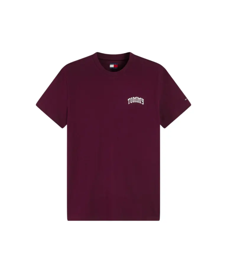 Tommy Hilfiger - Ανδρικό T-shirt Logo Tee Ext Chest Slim Fit DM0DM23558-V11 Μπορντό