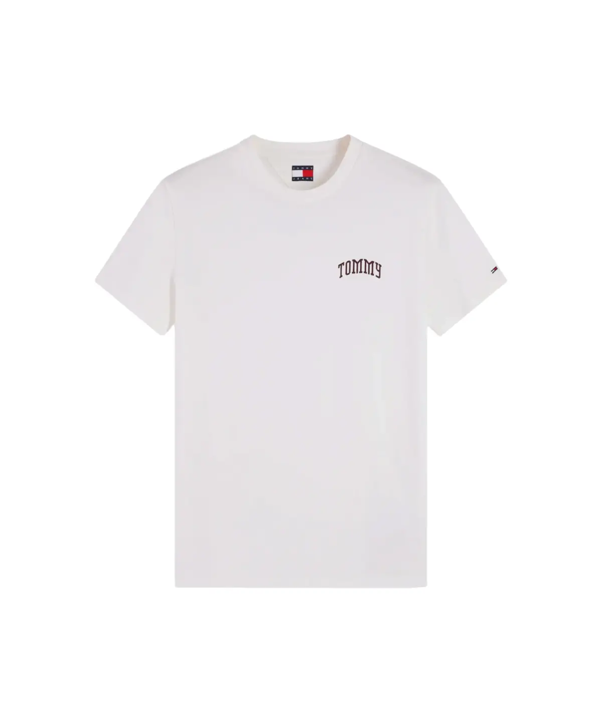 Tommy Hilfiger - Ανδρικό T-shirt Logo Tee Ext Chest Slim Fit DM0DM23558-YBH Off White
