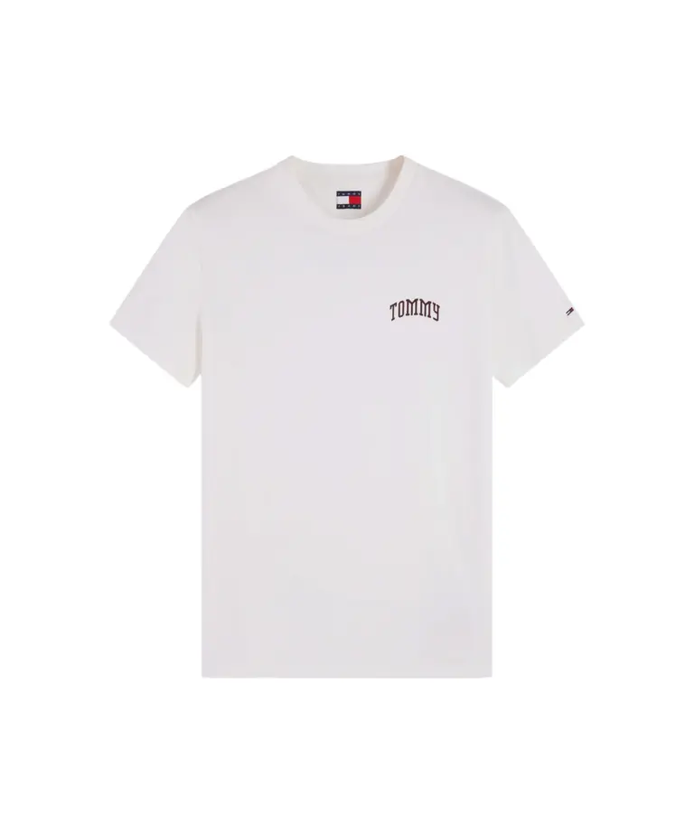 Tommy Hilfiger - Ανδρικό T-shirt Logo Tee Ext Chest Slim Fit DM0DM23558-YBH Off White
