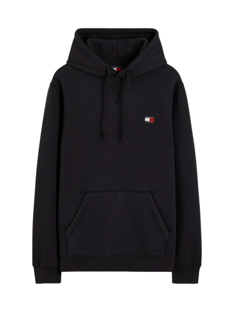 Tommy Hilfiger - Ανδρικό Φούτερ Badge Fleece Drawstring Regular Fit DM0DM23606-BDS Μαύρο