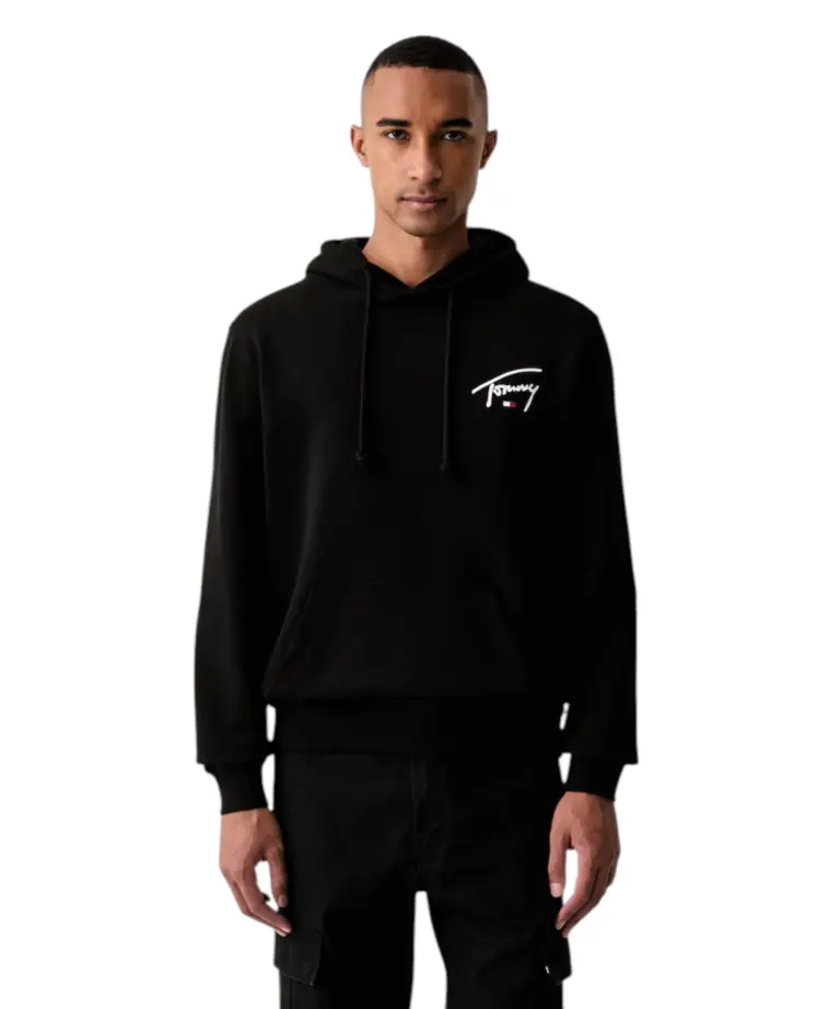 Tommy Hilfiger - Ανδρικό Φούτερ Entry Signature Regular Fit DM0DM23587-BDS Μαύρο