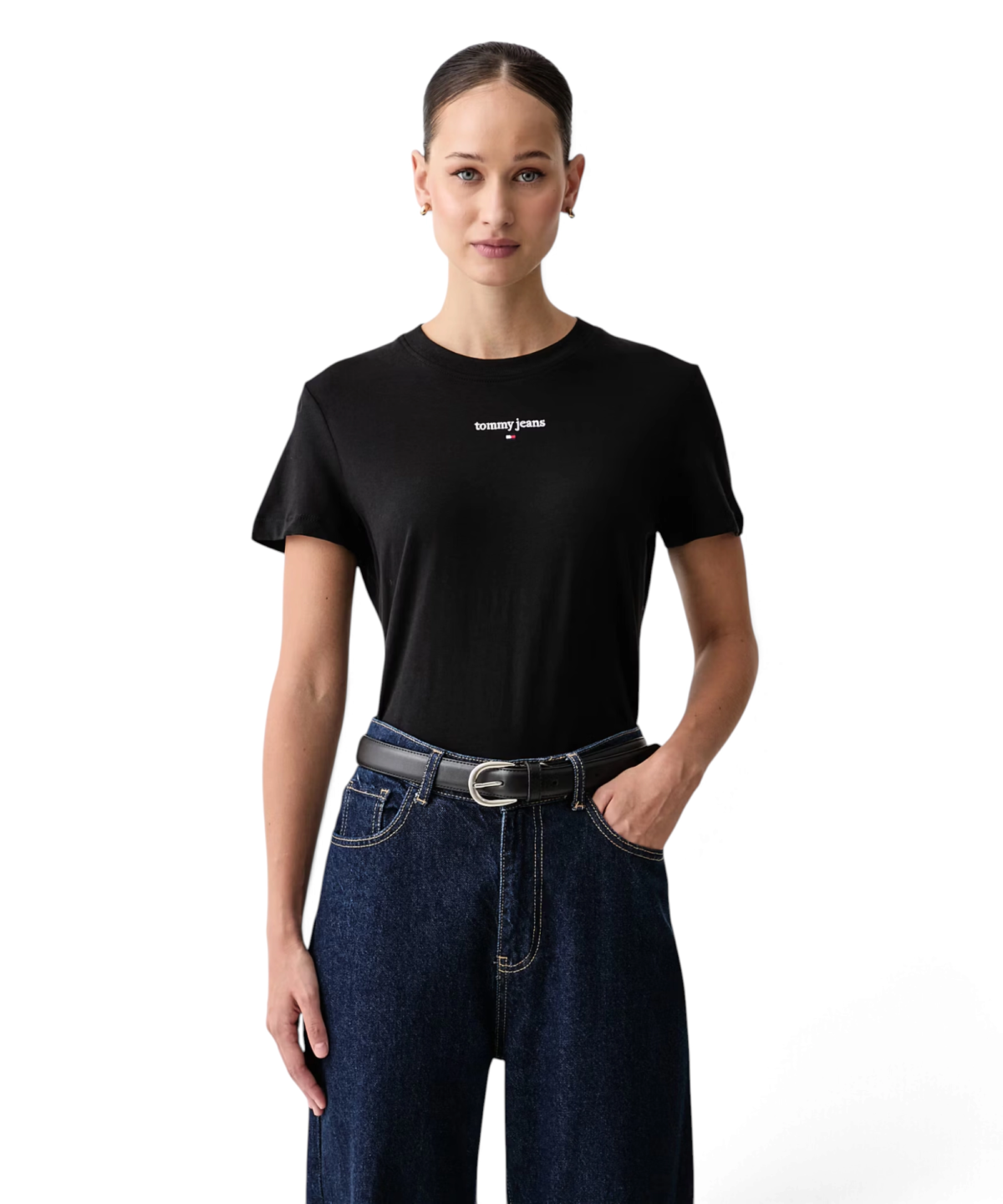 Tommy Hilfiger - Γυναικείο T-shirt Classic Logo Ss Tee Regular Fit DW0DW23527-BDS Μαύρο