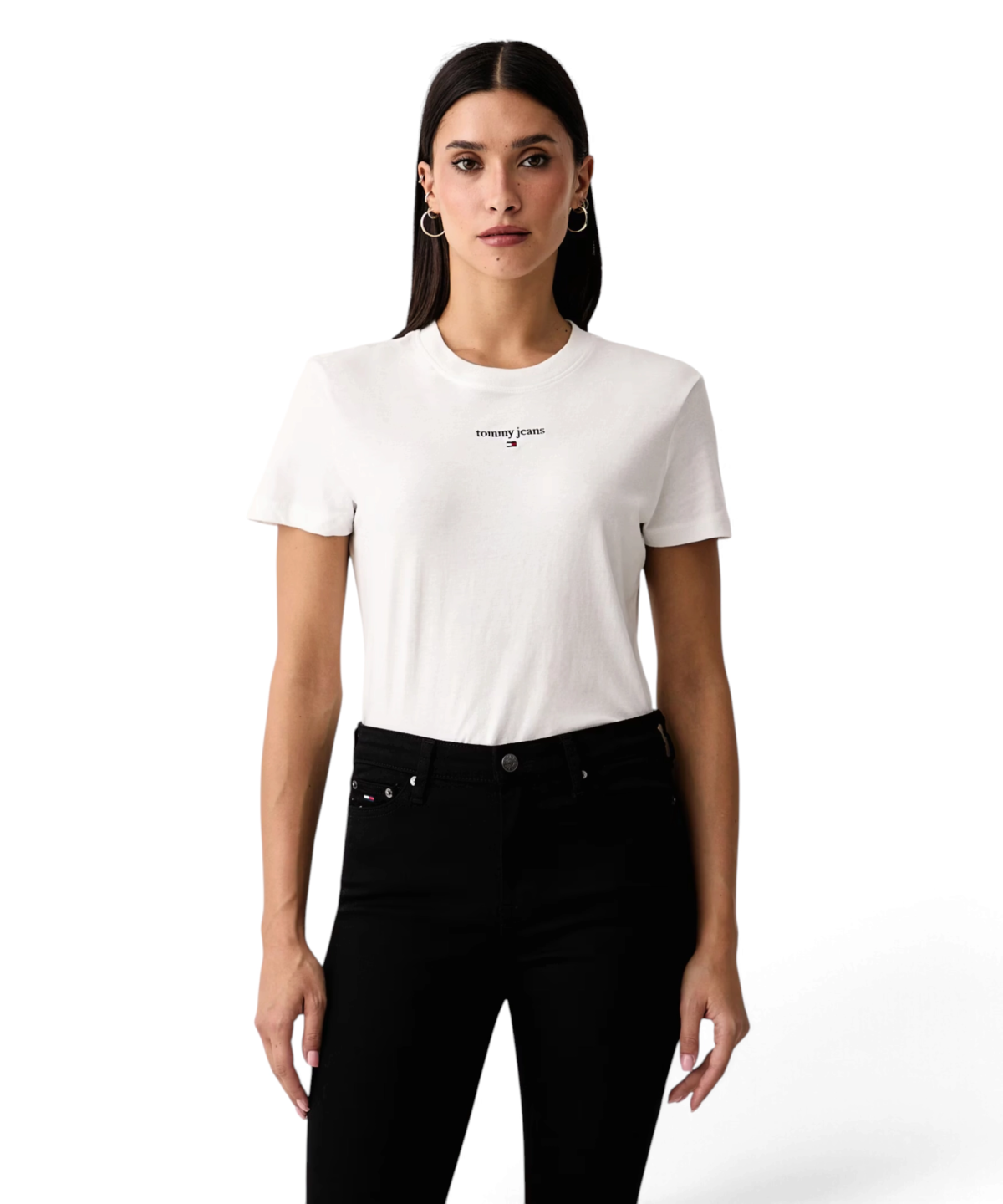 Tommy Hilfiger - Γυναικείο T-shirt Classic Logo Ss Tee Regular Fit DW0DW23527-YBL Λευκό